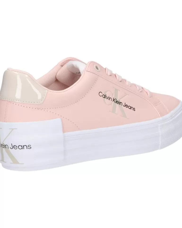 CALVIN KLEIN Zapatillas Deporte De Mujer Yw0Yw01294 Bold Vulc Flatf 0J2 Peach Blush-Eggshell Store
