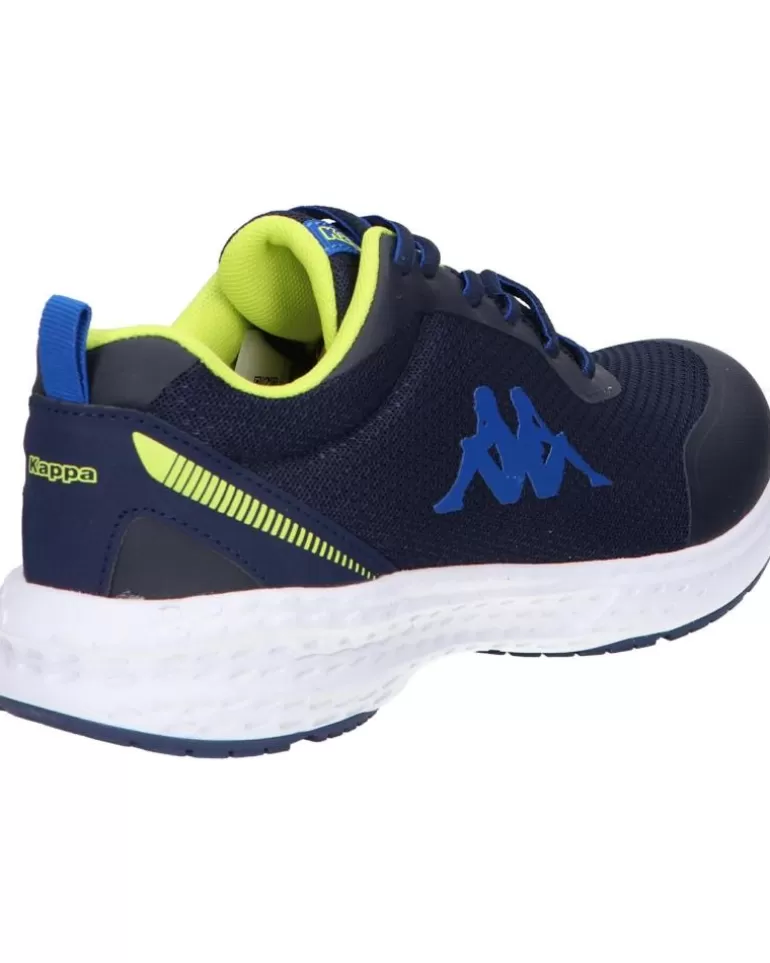 KAPPA Zapatillas Deporte De Mujer Y Niña Y Niño 381F58W Logo Glinch 2 Kid Blue Marine-Green Lime Hot