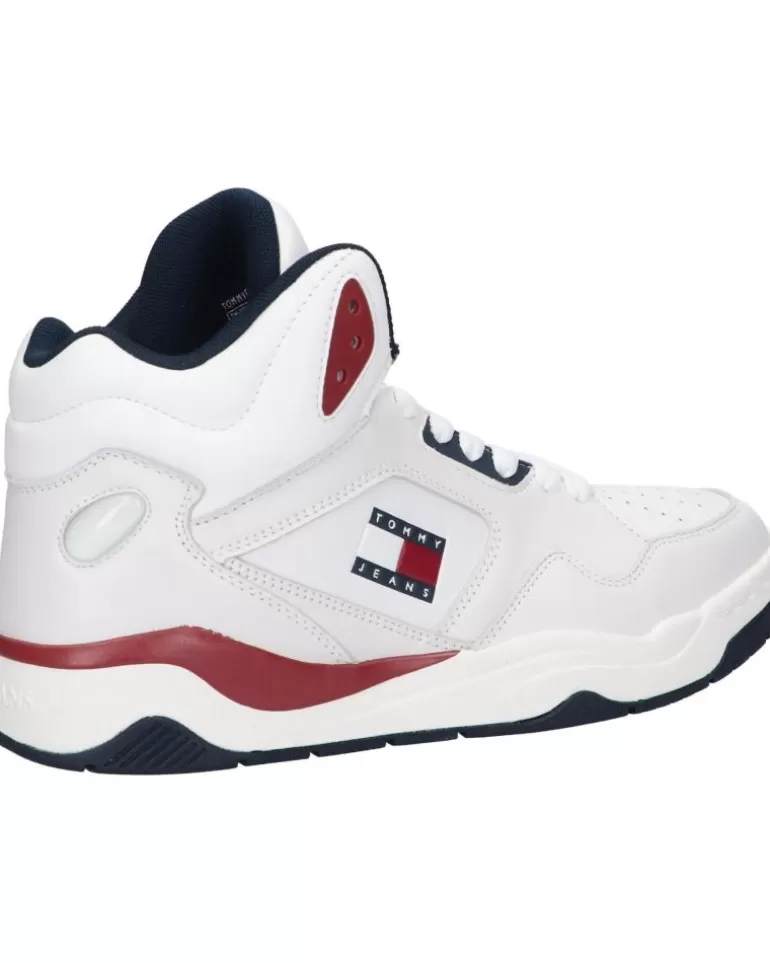 TOMMY HILFIGER Zapatillas Deporte De Hombre Em0Em01318 Basket Mid Top 0G1 Rwb Clearance
