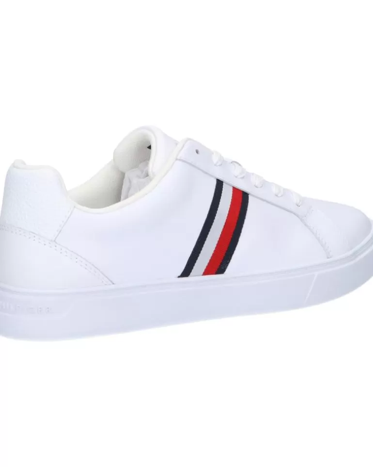 TOMMY HILFIGER Zapatillas Deporte De Mujer Fw0Fw07779 Essential Court Sneaker Stripes Ybs White Best Sale
