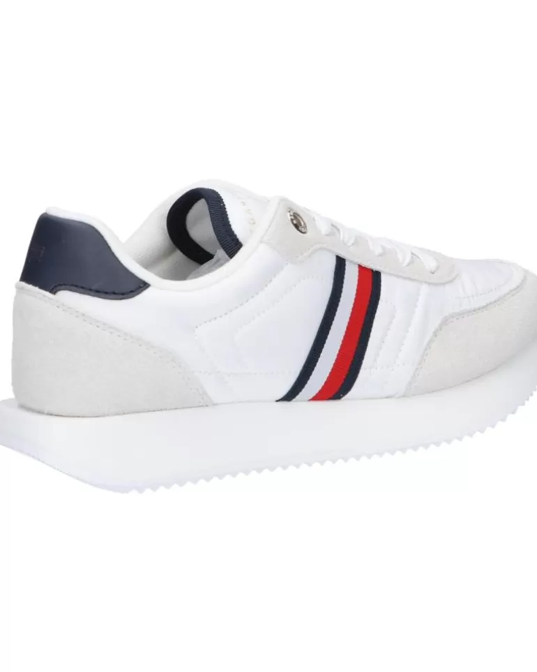 TOMMY HILFIGER Zapatillas Deporte De Mujer Fw0Fw07831 Essential Runner Global Stripes Ybs White Best