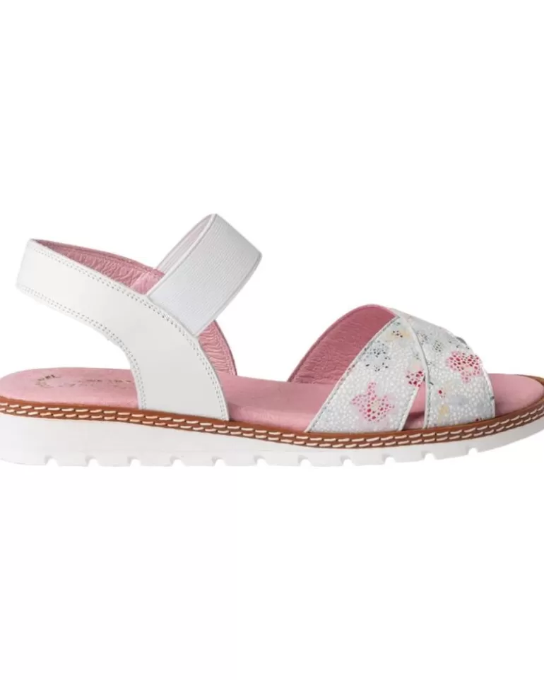 ANGELITOS Zapatos De Mujer Y Niña Sandalia H Flor Ang626 Blanco New