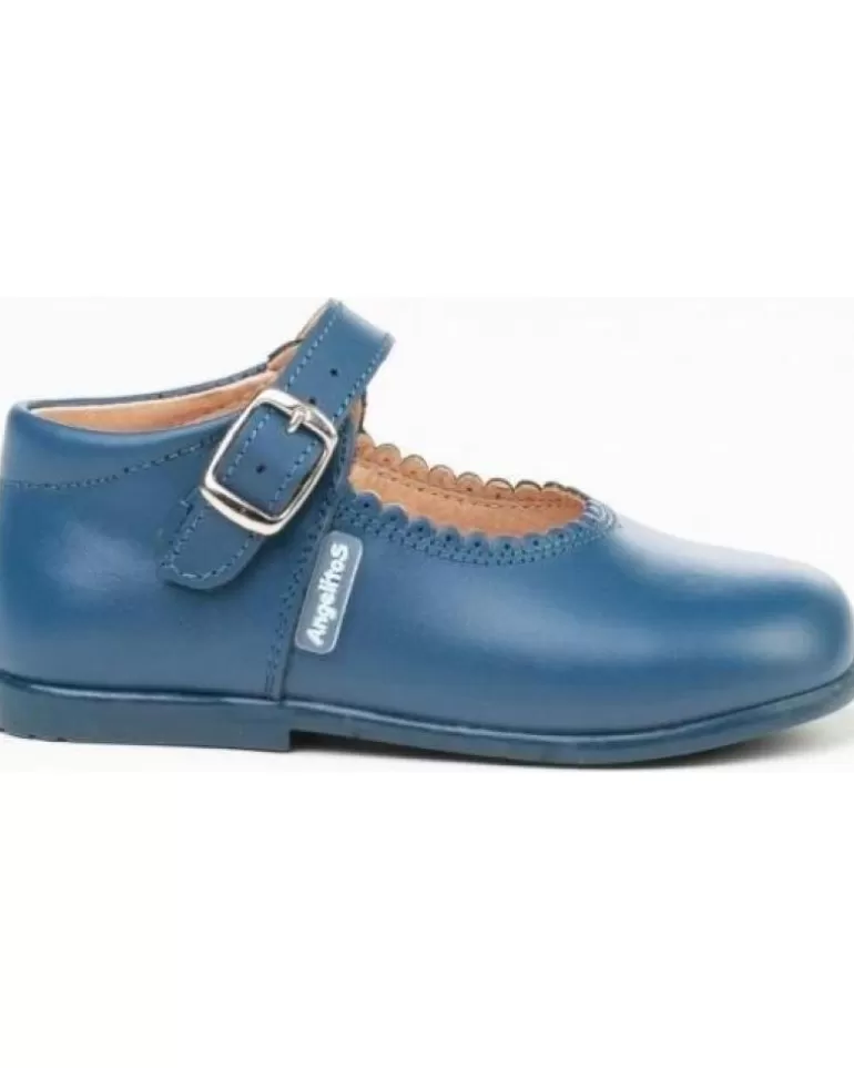 ANGELITOS Zapatos De Niña Y Niño Zapato Merceditas Piel 500 Azul Sale