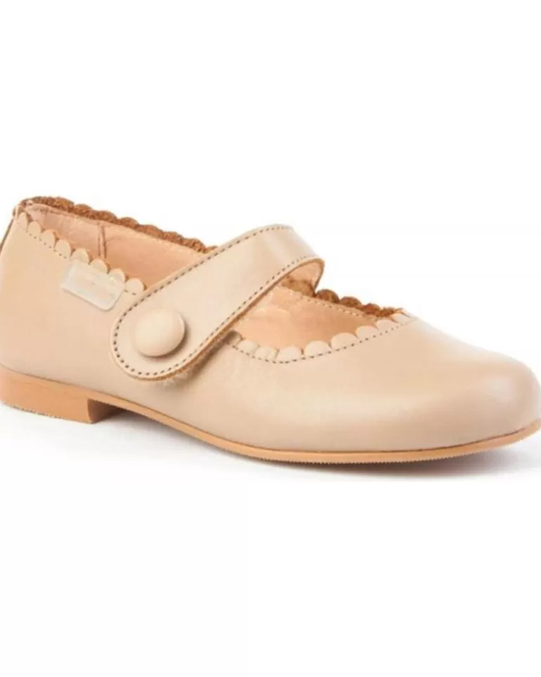 ANGELITOS Zapatos De Niña Zapato Francesitas Piel 1512 Camel Best