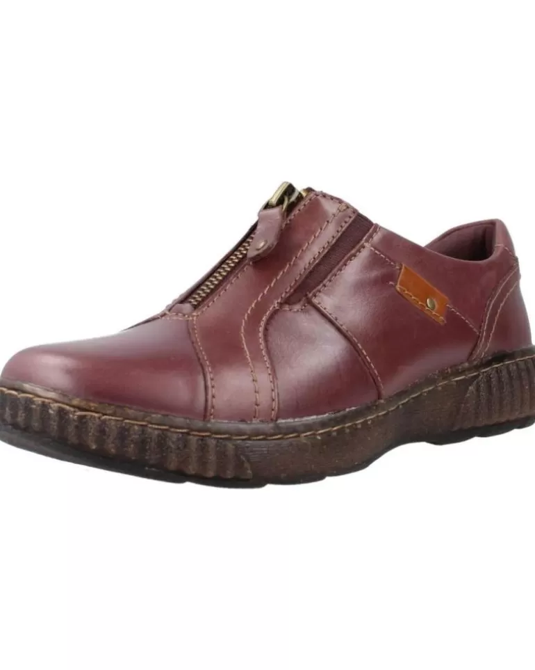 CLARKS Zapatos De Mujer Magnolia Zip Burdeos Discount