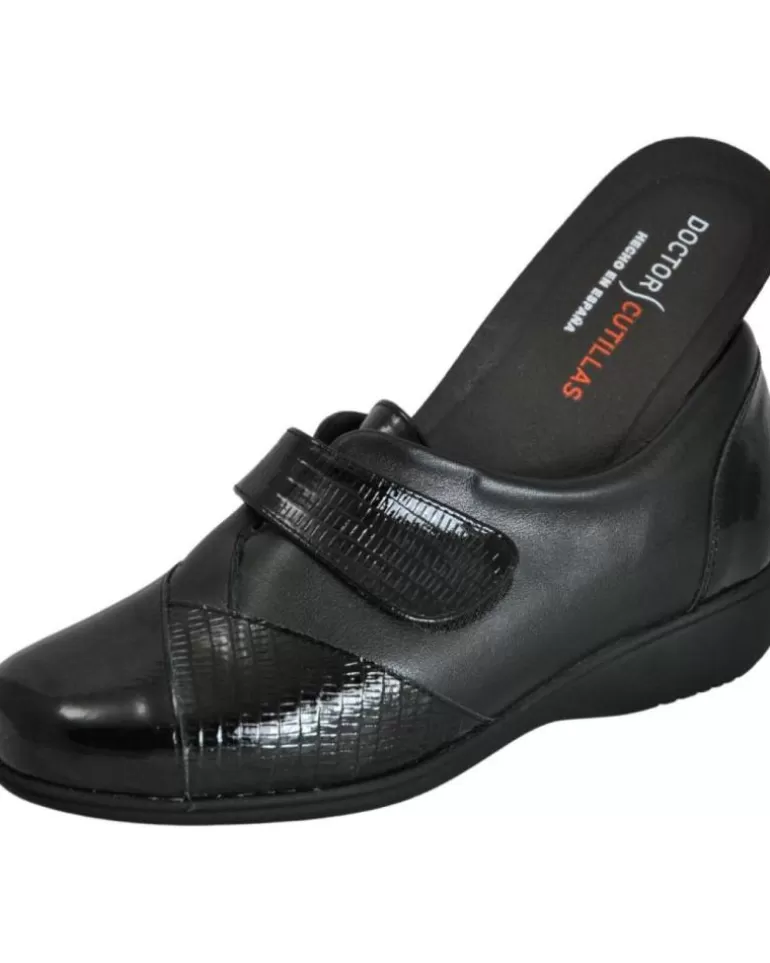 D`CUTILLAS Zapatos De Mujer Doctor Cutillas - Zapatos Velcro Invierno Mujer Planti Negro Clearance