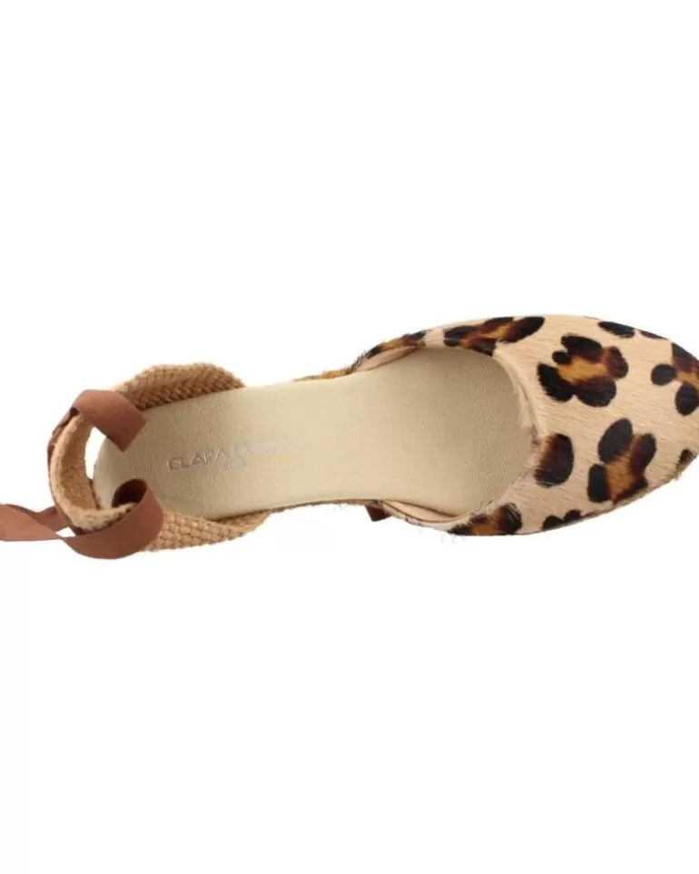 CLARA DURAN Zapatos De Cuña De Mujer Valenleocd Animal Print Fashion