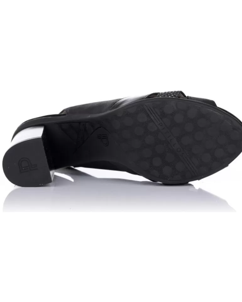 PITILLOS Zapatos De Tacón De Mujer Sandalias De Tacón 1552 Negras Negro Best Sale
