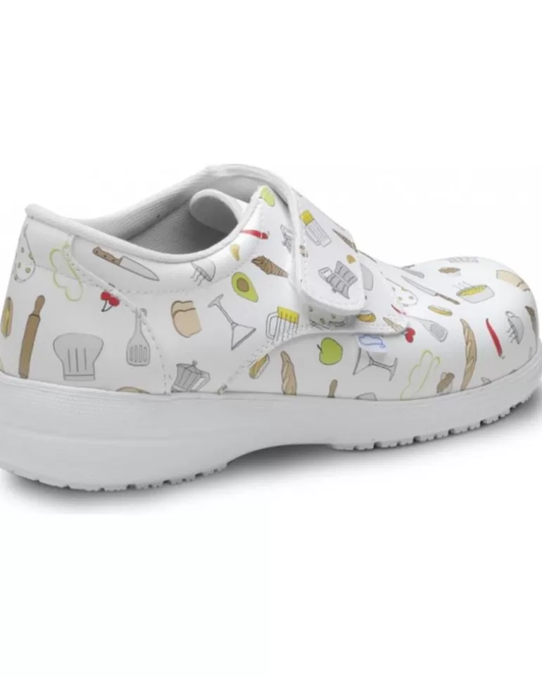 FELIZ CAMINAR Zapatos De Mujer Y Hombre Zapato Sanitario Unisex Atom Hosteleria Blanco Fashion