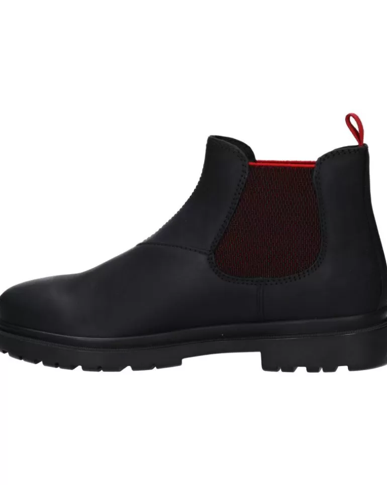 GEOX Zapatos De Hombre U16Dda 000Ff U Andalo C0048 Black-Red Flash Sale