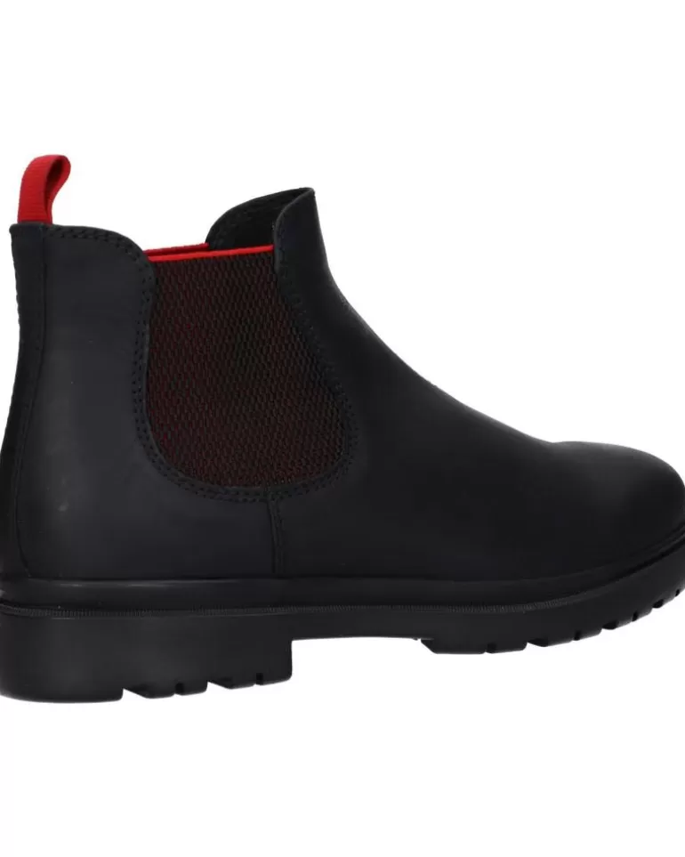 GEOX Zapatos De Hombre U16Dda 000Ff U Andalo C0048 Black-Red Flash Sale