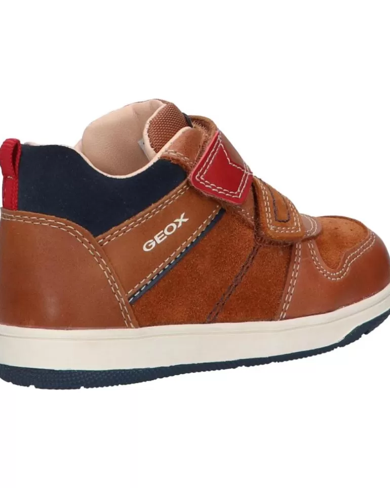 GEOX Zapatos De Niño B161La 022Me B New Flick Boy C6381 Lt Brown-Navy Outlet