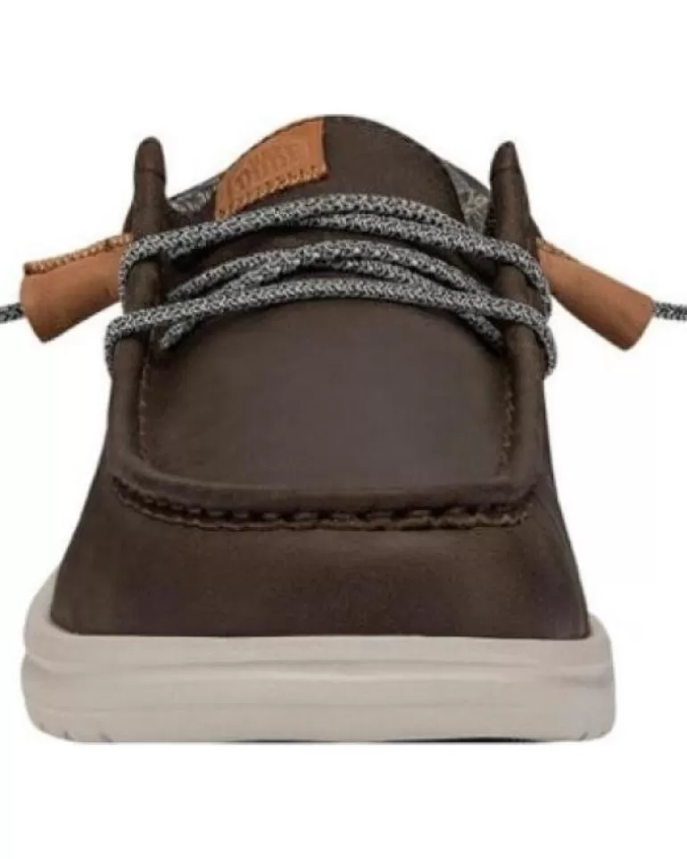 HEY DUDE Zapatos De Hombre Hd40175-030 Wally Grip Craft Leather Grey Best Sale