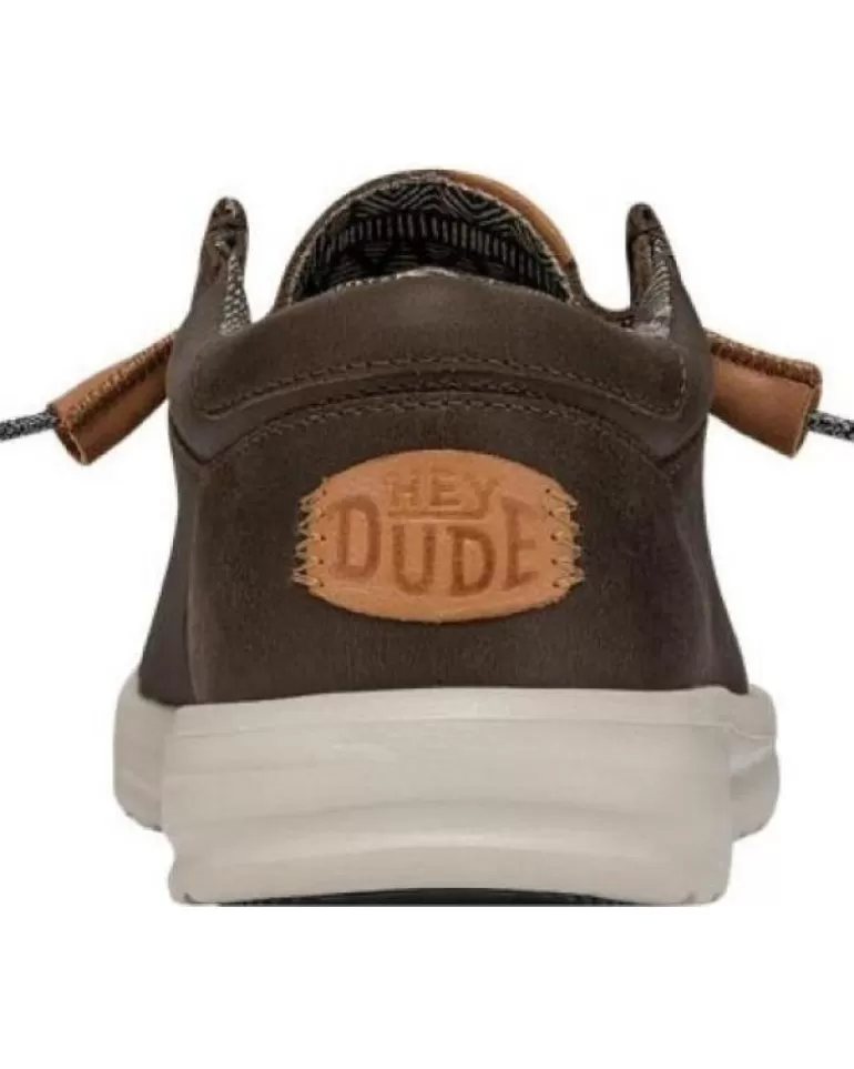 HEY DUDE Zapatos De Hombre Hd40175-030 Wally Grip Craft Leather Grey Best Sale