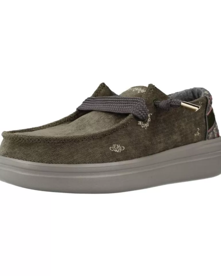 HEY DUDE Zapatos De Mujer Wendy Rise Verde New