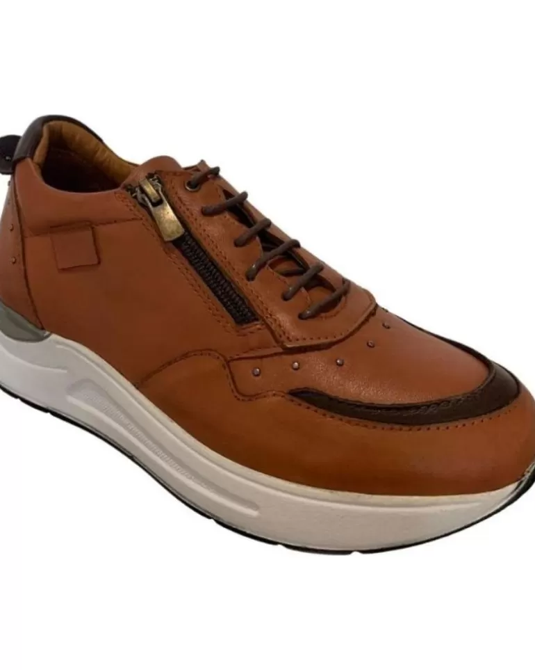MANLISA Zapatos De Mujer Deportivo De Piel Marron Outlet