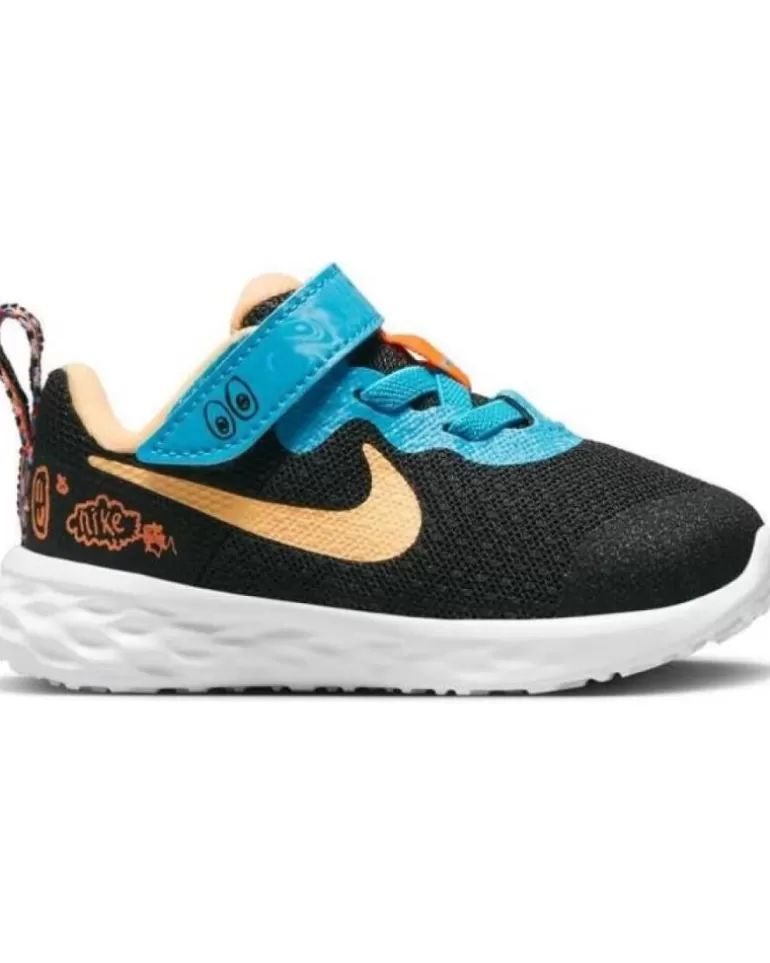 NIKE Zapatos De Niña Y Niño Zapatillas Revolution 6 Lil Negro Multi Online