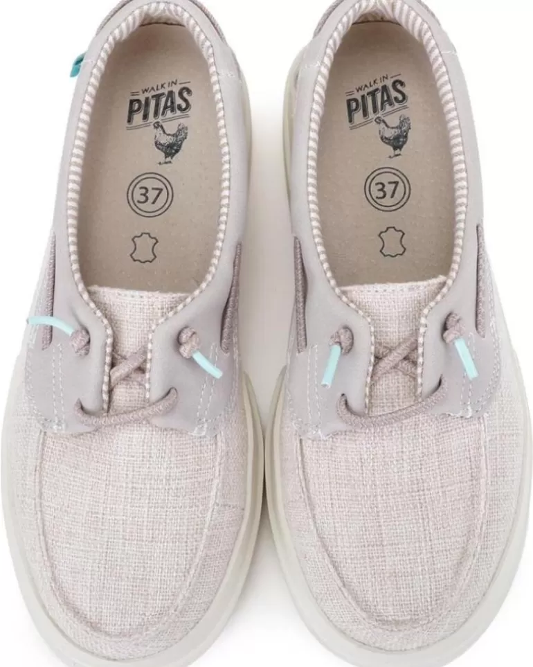 WALK IN PITAS Zapatos De Mujer Nautico Pic Mujer Beige Flash Sale