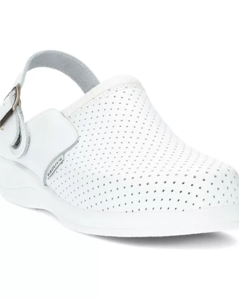 CALZAMEDI Zuecos De Mujer Y Hombre Zueco Saguys 21020 Blanco Hot