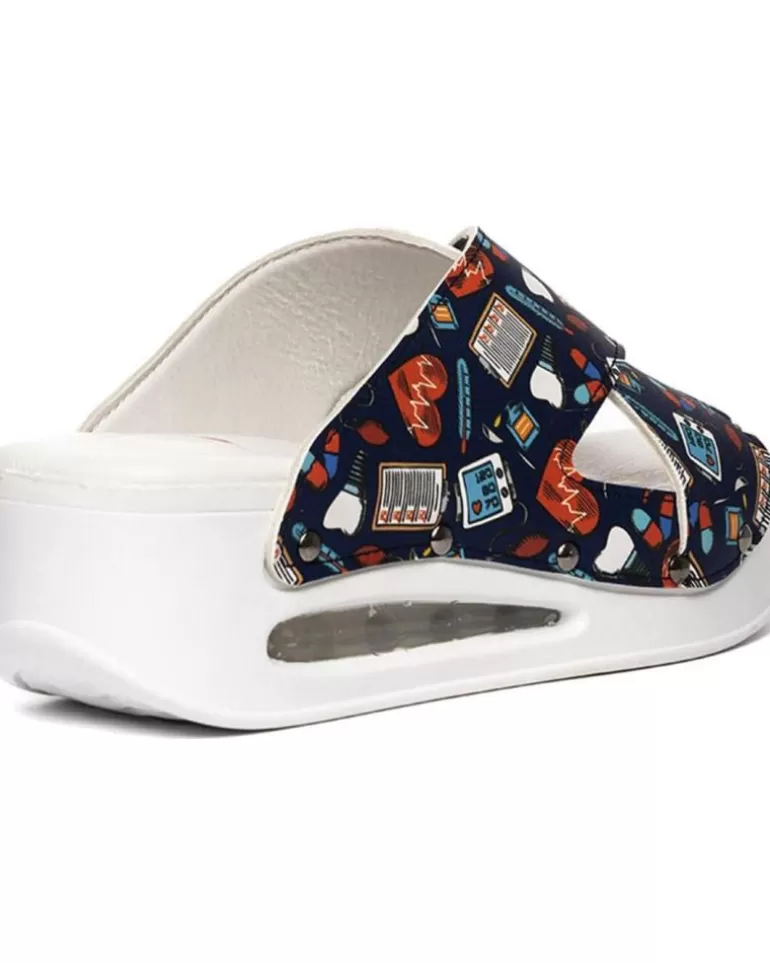 ZUEKOOS Zuecos De Mujer Zueco Tiras Cruzadas Airmax 03-Heart Azul Best Sale